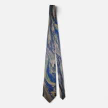 Marmeren stropdas blauw