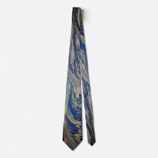Marmeren stropdas blauw
