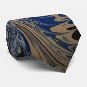 Marmeren stropdas blauw (Opgerold)