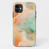 Marmeren terracotta en jade Case-Mate iPhone case (Achterkant)