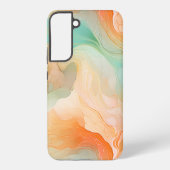 Marmeren terracotta en jade samsung galaxy hoesje (Achterkant)