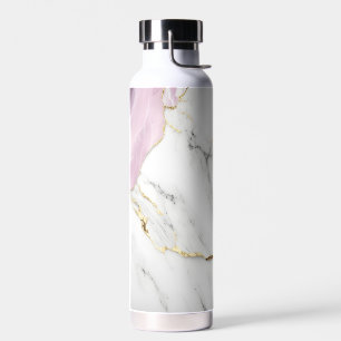 Marmeren textuur achtergrond met een luxe waterfles