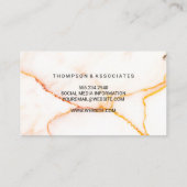 Marmeren Textuur Achtergrond Visitekaartje (Achterkant)