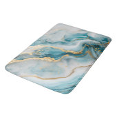 Marmeren textuur blauw blauwgroen gouden badmat (Gekanteld)