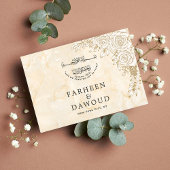 Marmeren textuur Bloemen Kant Islamitische Moslim  RSVP Kaartje