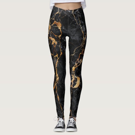 Marmeren textuur: Elegante steenoppervlakte. Leggings (Voorkant)
