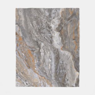 Marmeren textuur: Italiaanse kalksteen elegantie. Fleece Deken