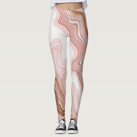 Marmeren textuur Leggings (Voorkant)