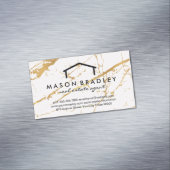 Marmeren textuur | Makelaar in onroerend goed Magnetisch Visitekaartje (Voorbeeld)