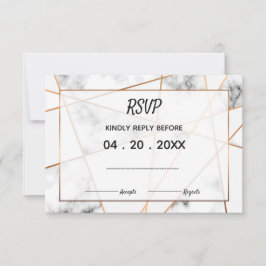 Marmeren trouwsuite Elegant & Tijdloos RSVP Kaartje
