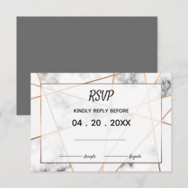 Marmeren trouwsuite Elegant & Tijdloos RSVP Kaartje