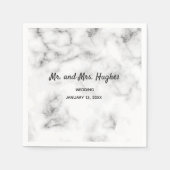 Marmeren trouwsuite Elegant & Tijdloos Servet (Voorkant)