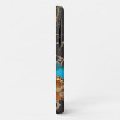 Marmeren Turquoise Goud Zwart Waterverf Naam Monog Case-Mate iPhone Case (Achterkant/links)