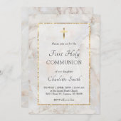 marmeren uitnodiging voor de eerste communie (Voorkant / Achterkant)