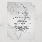 Marmeren verjaardagsuitnodiging kaart (Voorkant / Achterkant)