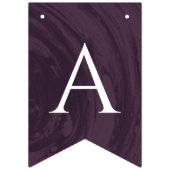 Marmeren verlovingsfeest decoratie slinger - Paars Vlaggetjes (Derde vlag)