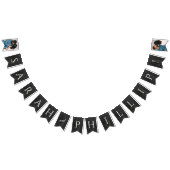 Marmeren verlovingsfeest versiering slinger - Zwar Vlaggetjes (Alle)