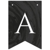 Marmeren verlovingsfeest versiering slinger - Zwar Vlaggetjes (Derde vlag)