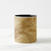 Marmeren vioolsleutel tweekleurige koffiemok (Center)