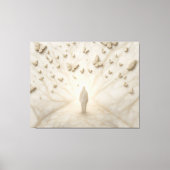 Marmeren vlindervlindernis 3D-effect kunstprint Canvas Afdruk (Voorkant)