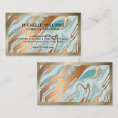 Marmeren vloeibare achtergrond | Rand Visitekaartje (Voorkant / Achterkant)