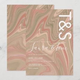 Marmeren Vloeibare Terracotta Agaat Typografie Tro Kaart