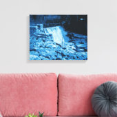 Marmeren waterdam Abstract blauw Canvas Afdruk (Insitu (Woonkamer))
