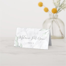 Marmeren Waterverf Floral Bruiloft Tafel Plaats Ka Plaatskaartje