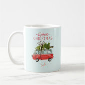 Marmeren waterverf krans monogram koffiemok (Links)