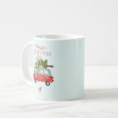 Marmeren waterverf krans monogram koffiemok (Voorkant links)