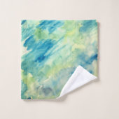 Marmeren Waterverf Kust Boho Badhanddoek Set Bad Handdoek (Wasdoekje)