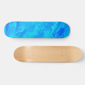 Marmeren werveling Aqua Blue Persoonlijk Skateboard (Horizontaal)