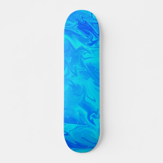 Marmeren werveling Aqua Blue Persoonlijk Skateboard (Voorkant)