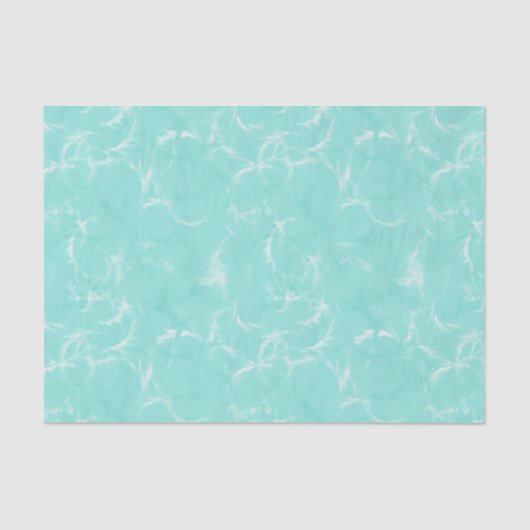 Marmeren wervelprint, aqua / robin's ei blauw tissuepapier (Voorkant)