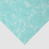 Marmeren wervelprint, aqua / robin's ei blauw tissuepapier (Detail)