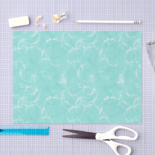 Marmeren wervelprint, aqua / robin's ei blauw tissuepapier (Craft)