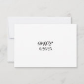 Marmeren Whisper QR Code Huwelijks RSVP Kaart (Achterkant)