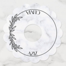 Marmeren wijnglas Labels - Elegant en gepersonalis