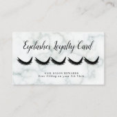 Marmeren wimpers belonen loyaliteit visitekaartje (Voorkant)