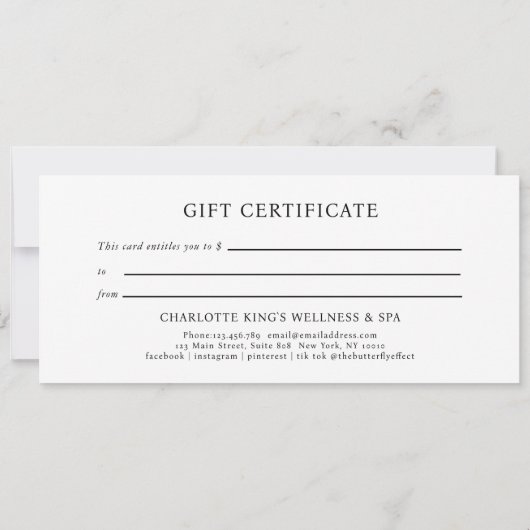 MARMEREN WIT-ZILVEREN SALON CADEAUBON (Achterkant)