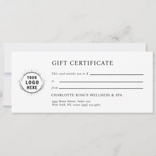 MARMEREN WIT-ZILVEREN SALON LOGO CADEAUBON (Achterkant)