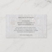 Marmeren witte steen rots visitekaartje (Achterkant)