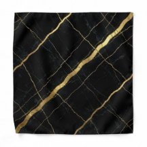 Marmeren zakdoek zwart & goud luxe