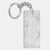 Marmeren Zaken met logo Sleutelhanger (Voorkant Links)