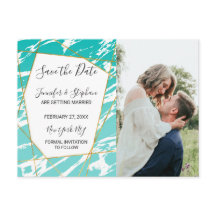 Marmeren zeeschuim turquoise gouden geometrische s