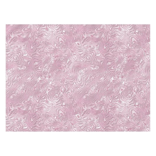 Marmeren Zijde Moire Patroon in Stof Roze Tafelkleed (Voorkant (Horizontaal))