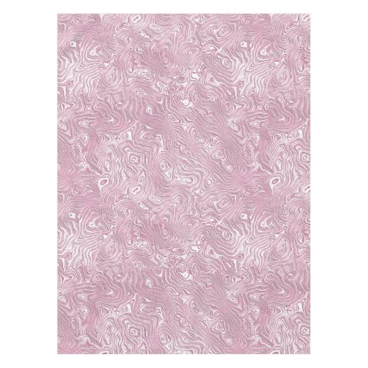 Marmeren Zijde Moire Patroon in Stof Roze Tafelkleed (Voorkant)
