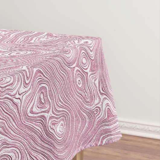 Marmeren Zijde Moire Patroon in Stof Roze Tafelkleed (Voorbeeld)