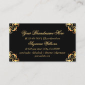 Marmeren zwart en goud decor met Logo Luxury Visitekaartje (Achterkant)