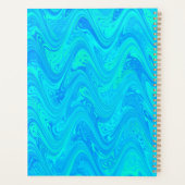 Marmerend Blauw Groen Patroon Planner (Achterkant)